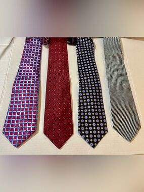 Robert Talbott Ties Best Of Class Michael David Ltd Lot Of 4 Neckties Red Black